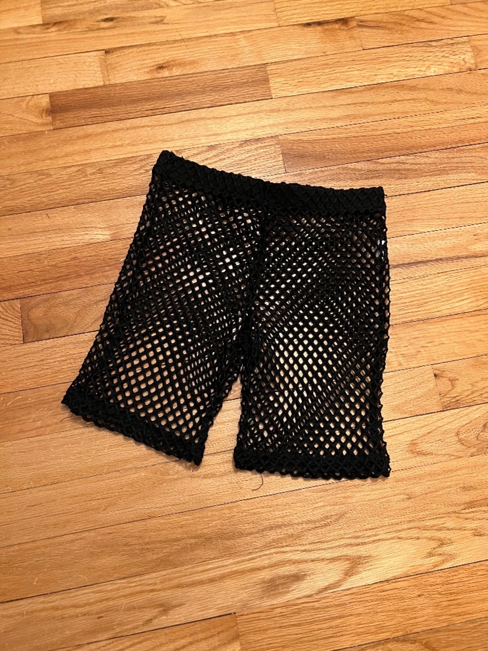 Festival fishnet bike shorts